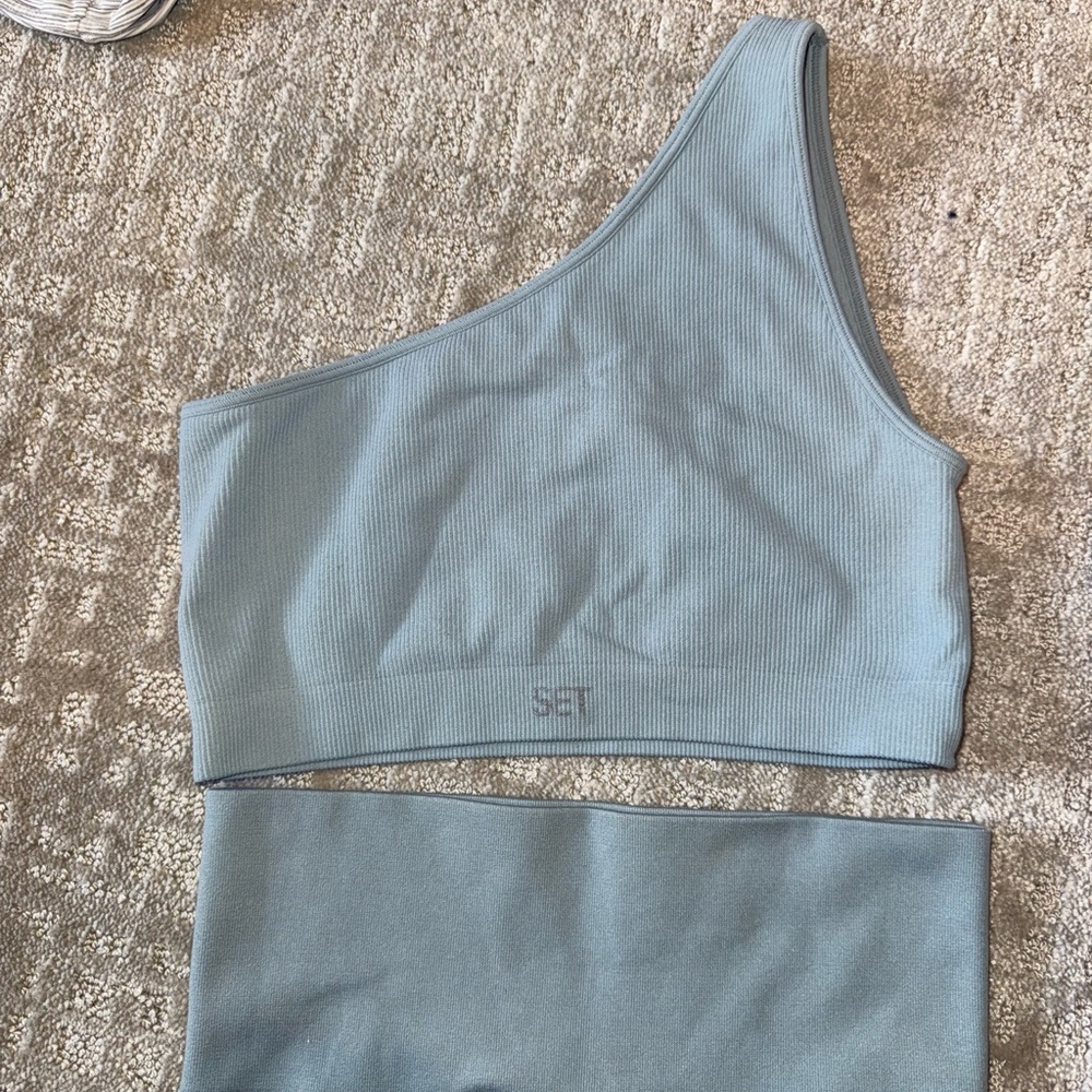 SET Active One-Shoulder Ribbed Sports Bra